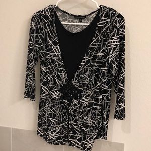 Black and white dress shirt